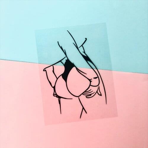 Car Sticker Vinyl Curved Bumpy Body Beauty Girl Auto Side Tail Auto Body Sticker