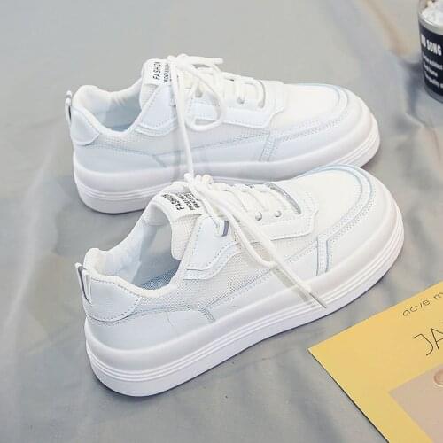 Womens Sneakers 2021 Summer New Breathable Mesh Platform White Women Vulcanize Shoes Zapatillas Mujer Walking Basket Femme