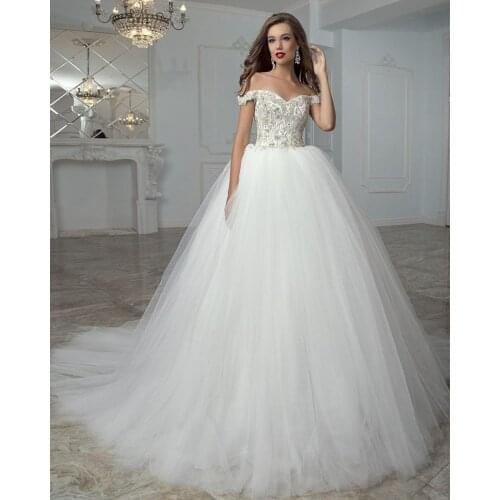 Sparkly Full Beading Crystal Princess Ball Gown Wedding Dress Plus Size Aliexpress Login Sweetheart Neck Short Sleeve White Gown