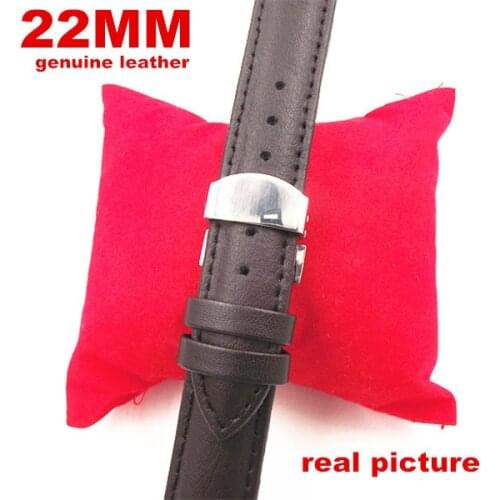 1PCS 22mm genuine leather watch band watch strap watch parts coffee color -1107013