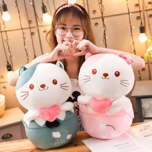 Hot New 1pc 40cm Eggshell Cat Rice Plush Toy Mary Cat Plush Animal Toy Plush Plush Mary Cat Toy Children Gift Birthday Gift