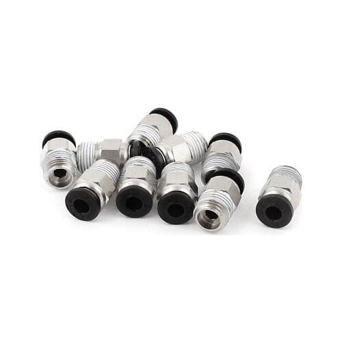 10 Pcs 1/8" PT Male Thread 4mm Push In Joint Pneumatic Connector Quick Fittings