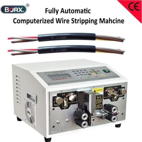 Computerized wire stripping and cutting machine 16square hard wire peeling machine for BVR BV cables