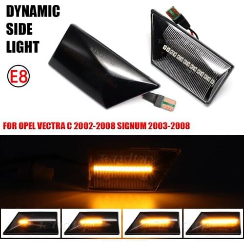 2Pcs Turn Signal Blinker Lamp Dynamic LED Side Marker Light Facelift Car Styling For OPEL Vectra C 01-08 for Signum 03-08