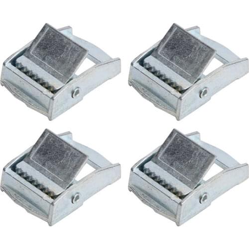 4Pcs Outdoor Camping Climbing Zinc Alloy Buckle for Heavy Duty Tie-down Cargoes Strap Fixed Tensioner Ratchet Buckle