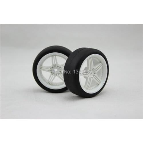 New Design 4pcs RC1/10 High Speed Drift Tires Tyre Wheel Rim 12NW 0mm offset (Material White) fits for 1:10 Drift Car