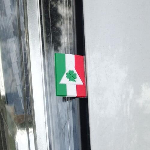 5Pcs Italian flag Decoration Emblem Car Door Trunk front grille For Alfa Romeo 4C Giulia Giulietta 159 156 MITO Stelvio 147 GT