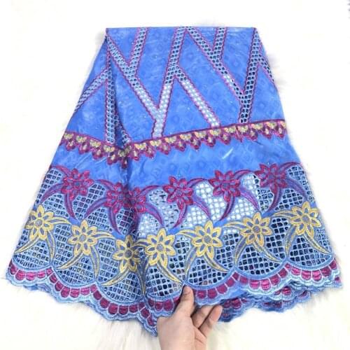 5yards African Bazin Riche Fabric 100% Cotton Good Smelling Embroidery Bazin Riche Guinea Brocade Lace for Women Dress
