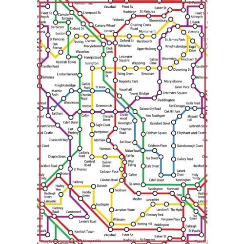Decorative Fun Magnets 78*54mm London Traffic Map Rectangle Fridge Magnet 10005 Order Unique Magnets