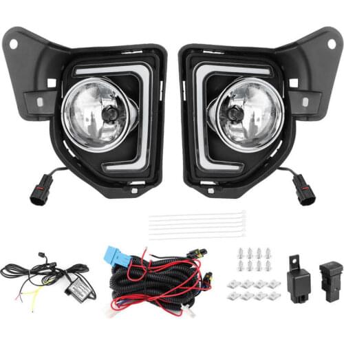 DRL for Hiace Turn Signal DRL Pair DRL LED Daytime Running Light Fog Turn Signal Lamp 6000K Fit for Hiace 2015‑2018 Fog Light