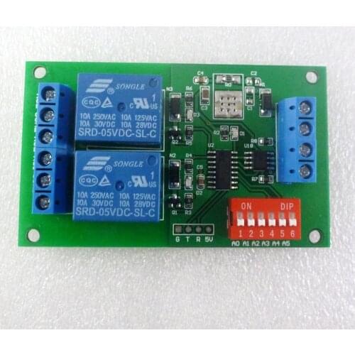 DC 5V 2 Channel RS485 Relay Board UART Serial port Switch Module Modbus AT command Control for PLC Smart Home automated industry