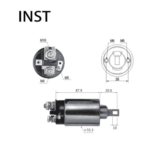 ELECTROMAGNETIC SWTICH SOLENOID FOR 12V 2.5KW F4TZ-11390-A SC074 SWE-5064 892 M372X03271 M372X03271AM M372X06171 STM3551BL