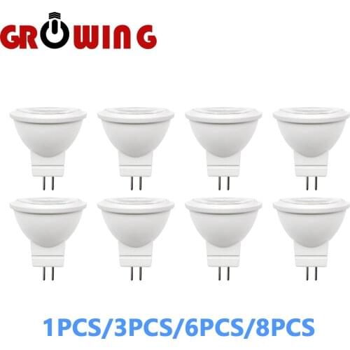 LED Bulb MR11 12V 3W COB Spotlight 8pcs/Lot 3000K Warm Light for Room Strong Concentrating Effect Home Decoration