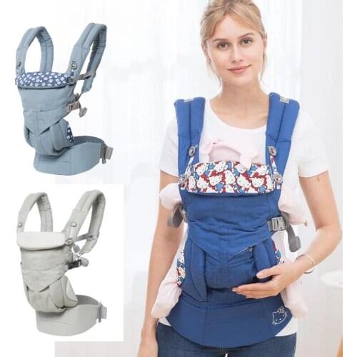 Omni Ergonomic Organic Cotton Baby Carrier Portable Multifunctional kid carriage wrap Adjustable Four Position Baby Sling