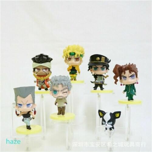 7pcs/set Anime Kujo Jotaro Stardust Crusaders Dio PVC Figure Model Toy No Box New