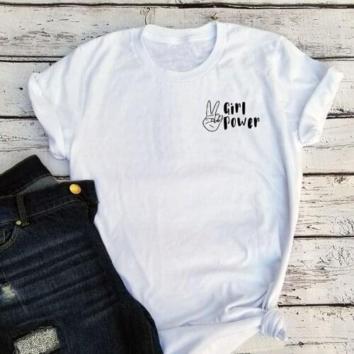 New Girl Shirt Powerful Womens Shirts Feminist Tees Summer GirlsTops Women T-shirt Casual Print Female Fashion Tops