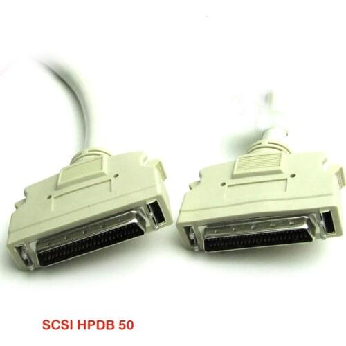 GuSou SCSI 50 Pin HPDB50 & CN50 SCSI-2 Twisted Cable Connector Plug Adapter Solder Male