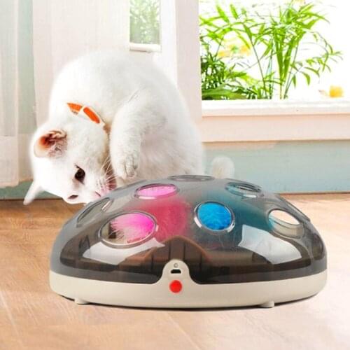 Interactive Cat Toys Electronic Newest Version Smart Motion Cat Toy Automatic Feather Teaser Cat Toy Exercise Pet Kitten Toys