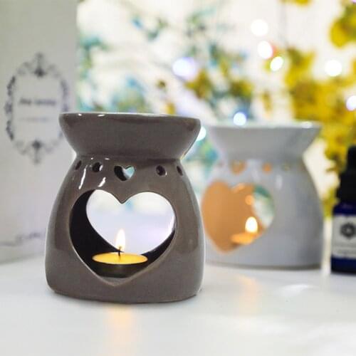 Ceramic Tealight Candle Holder Aromatherapy Wax Candle Tart Burner Warmer Diffuser Aroma Candle Warmers Porcelain Decoration