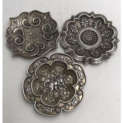 China White copper small dish crafts statue