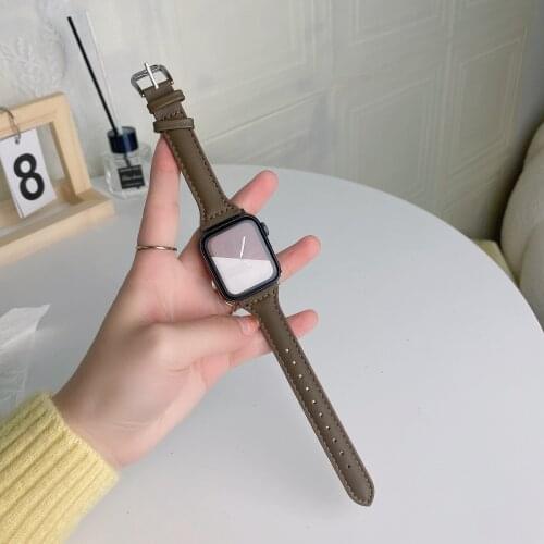 Big sale promotion leather loop For Apple Watch Band 42MM 38MM 40mm 44mm for iWatch Strap Sports Buckle series 1 2 3 4 5 6 se