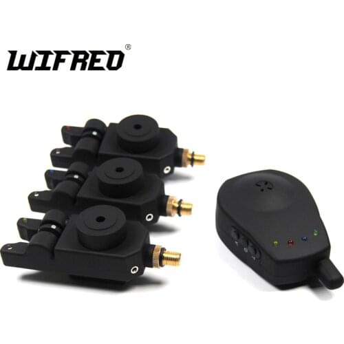 3 + 1 Wireless Bite Alarm Combo Set with Carry Box 3 Bite Indicators with 1 Receiver Bank Carp Fishing Tackles 4 + 1
