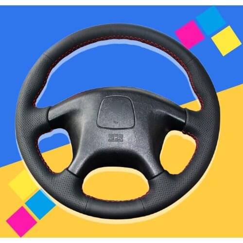 Auto Braid On The Steering Wheel Cover for Mitsubishi Pajero Old Mitsubishi Pajero Sport Interior DIY Car Braiding Car-styling