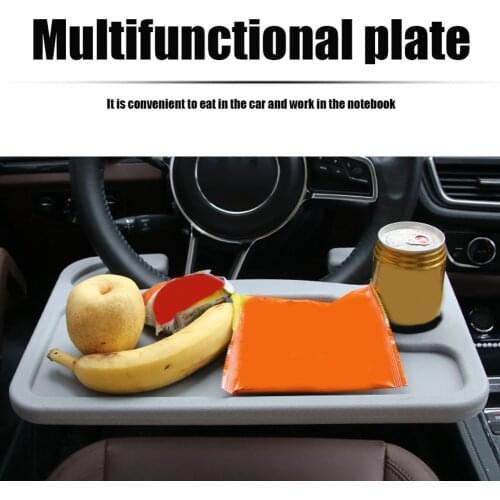 Drink Food Laptop Book Holders Car Desk Steering Wheel Tray ABS Plastic Car Travel Table Desk for Laptop Tablet Eating