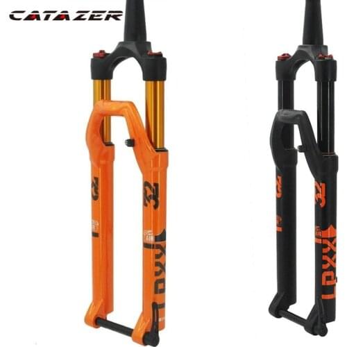 27.5ER 29ER MTB Bicycle Fork Fork Suspension Lock Straight Tapered Thru Axle QR Quick Release Rebound Adjustment 140mm Stoke