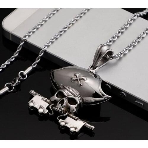 Titanium Steel Taro Pirate Logo Male Accessories Pendant