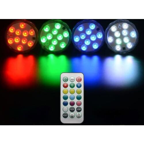 12V Marine Boat LED Underwater Light RGB Submersible Battery Operated Waterproof Lamp Swimming Pool Light