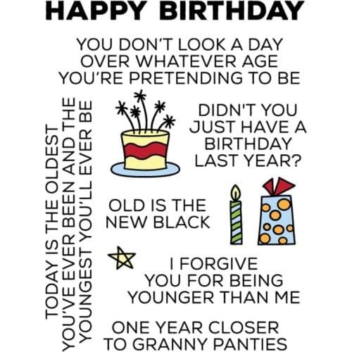 Sassy Birthday Transparent Clear Silicone Stamp Seal for DIY scrapbooking photo album Decorative clear stamps