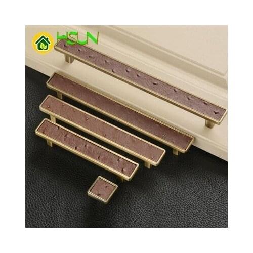 3.75'' 5'' 6.3'' Genuine Leather Kitchen Cabinet Knob Handles Dresser Drawer Pulls Handles Knobs Antique Bronze Brown Door Pull
