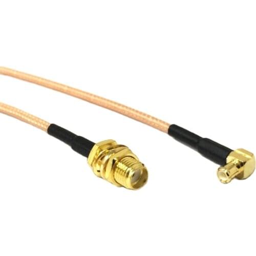 SMA female bulkhead to MCX male right angle RF cable assembly RG316 15cm 6inch NEW wholesale