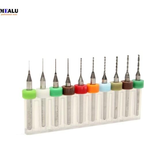 10 Pcs 0.3-1.2 Mm Hard Alloy Tungsten Steel Micro Pcb Cnc Drill Bits for Circuit Boards Makita Power Tools Accessories 3 1 Tool