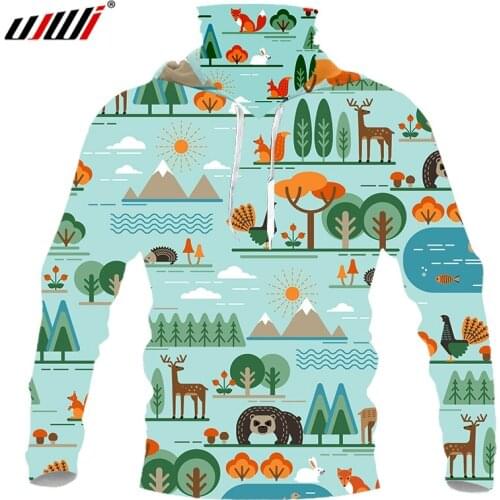 UJWI 3D Printed Hoodies Harajuku Green Animal Fashion Sweatshirt Women Men Casual Pullover Hoodie Mask Drop Shipping Wholesale