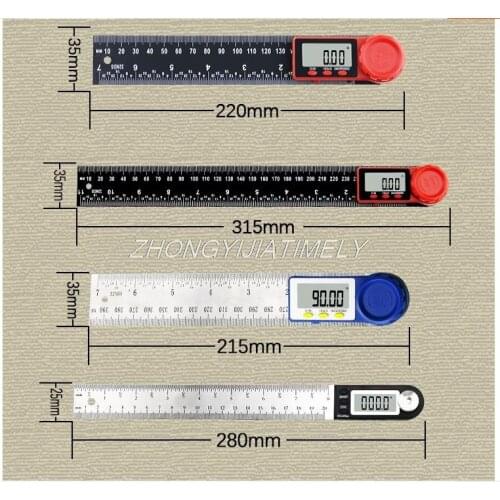 Digital display angle ruler, protractor, high precision carpentry ruler