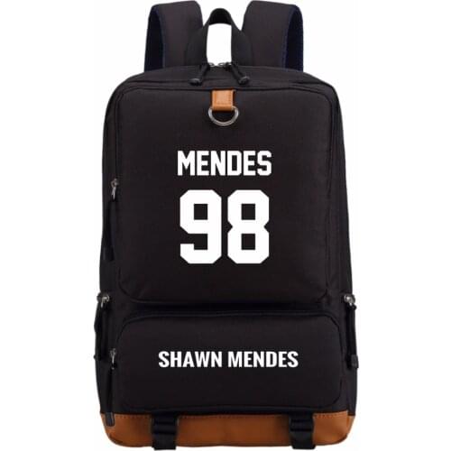 WISHOT Shawn Mendes 98 Backpack Shoulder travel School Bag Bookbag for teenagers Casual Laptop Bags Rucksack
