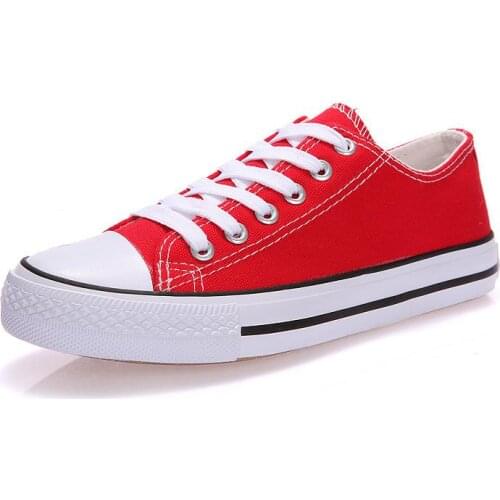 Women Vulcanize Shoes Female Autumn&spring Canvans Shoes Lacn-up Sewing Solid Color Medium Heel Casual Ladies Shoes Y18