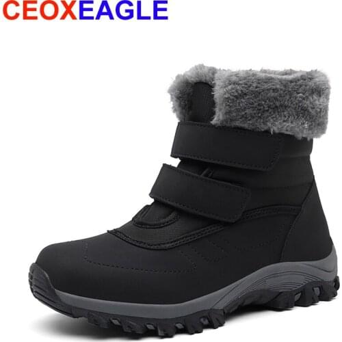 Women Boots Waterproof Winter Shoes Women Snow Boots Platform Keep Warm Ankle Winter Boots With Thick Fur Heels Botas Mujer 2019