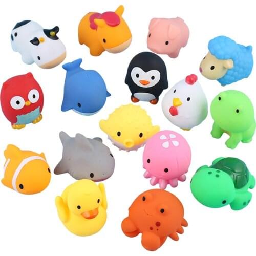 1pc Bath Toy For Kids Water Spraying Tool Swimming Pool Toys For Children Water Spray Animal Colorful Rubber Baby Toy