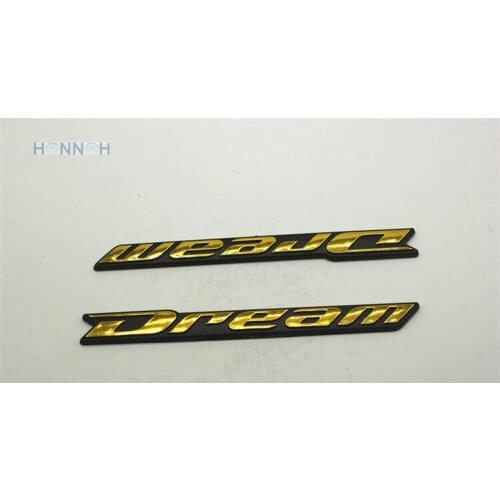 2pcs/lot Fashion dream sticker motorcycle 3D gold silver dream sticker
