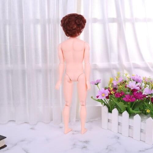 30cm 12 Moveable Jointed Nude Naked Dolls Doll Body Brown Hair for Ken Boy Male BX0D