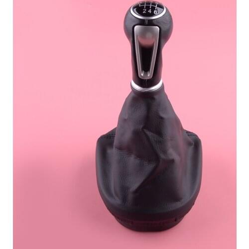 6 Speed Car Gear Shift Stick Knob Gaiter Boot Cover Frame Cap Fit For Seat Leon II Toledo III Altea XL 2006 2007 2008 2009