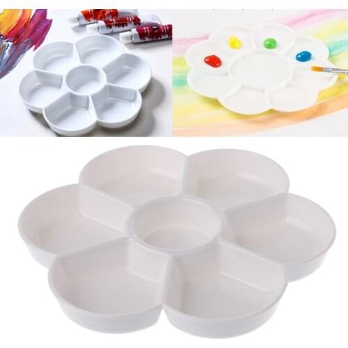 7 Holes Palette High Quality Acrylic Gouache Watercolor Paint Palette Plastic Paint Tray