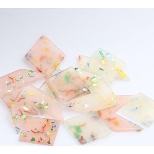 Acetate Resin Geometric Irregularity Charms Connector 10pcs/lot For DIY Fashion Drop Earring Making Accessories