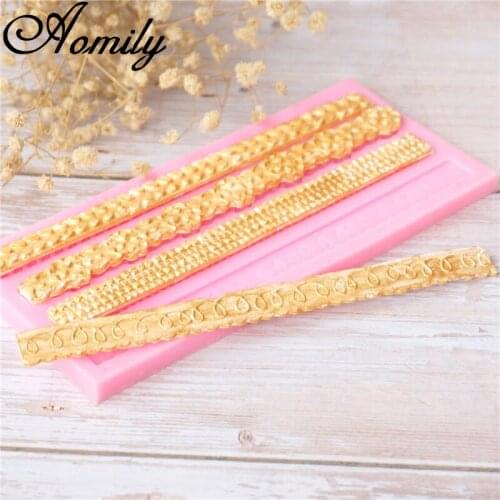 Aomily Flower Silicone Molds Fondant Molds Chocolate Candy Moulds DIY Cake Molds Cake Decorating Tools Baking Accessorise