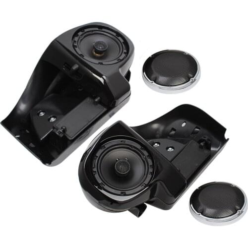 Motorcycle 6.5" Speaker Lower Vented Fairing Leg Glove Box For Harley Touring Road King Street Electra Glide Ultra FLTR 2014-Up