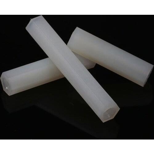 M2m2.5m3m4 white double pass plastic support column plastic isolation column hexagonal nylon column ，One hundred in a b