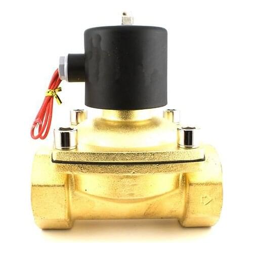 Free Shipping New 2PCS/Lot Zinc Alloy Brass Water Solenoid Valve1.5inches 2W400-40 AC110V 8Bar Working Pressure